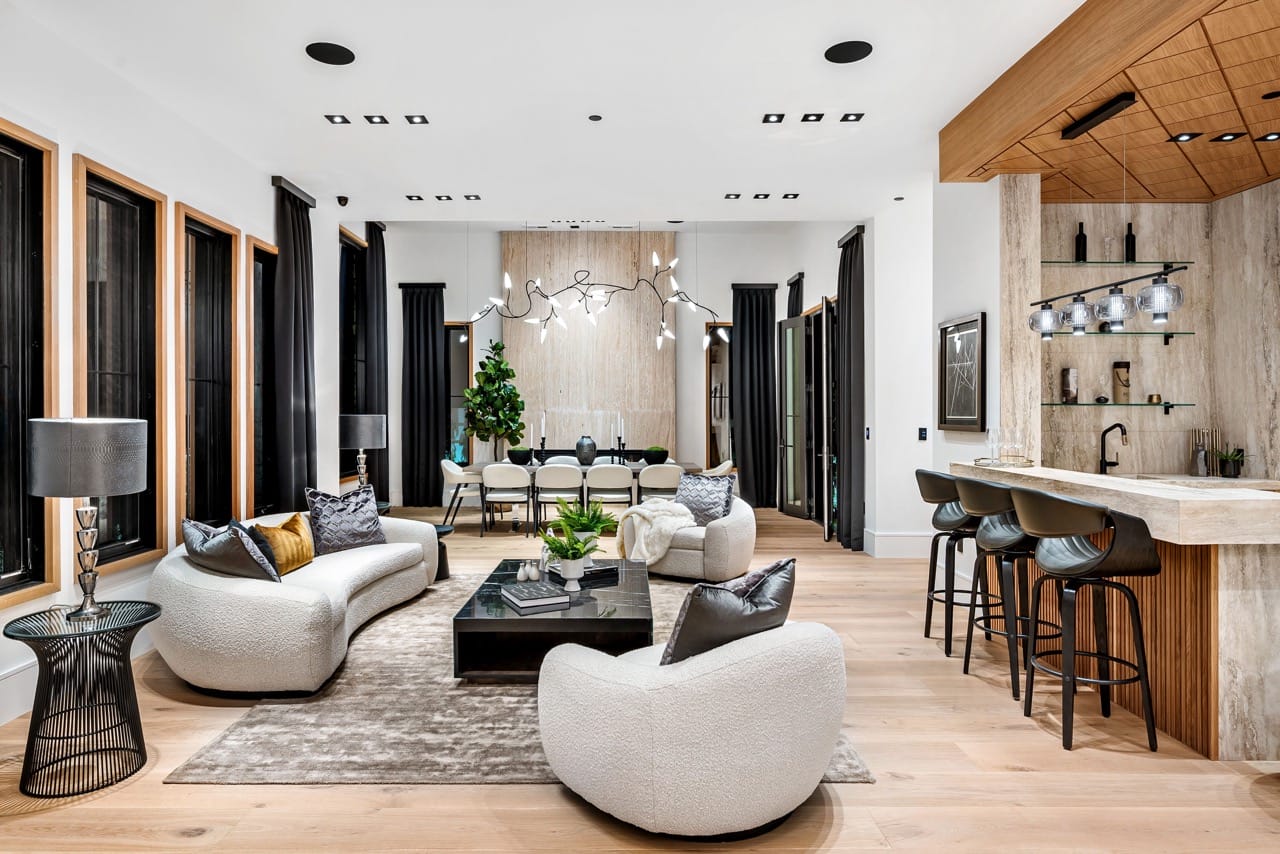 Modern and stylish living room interior